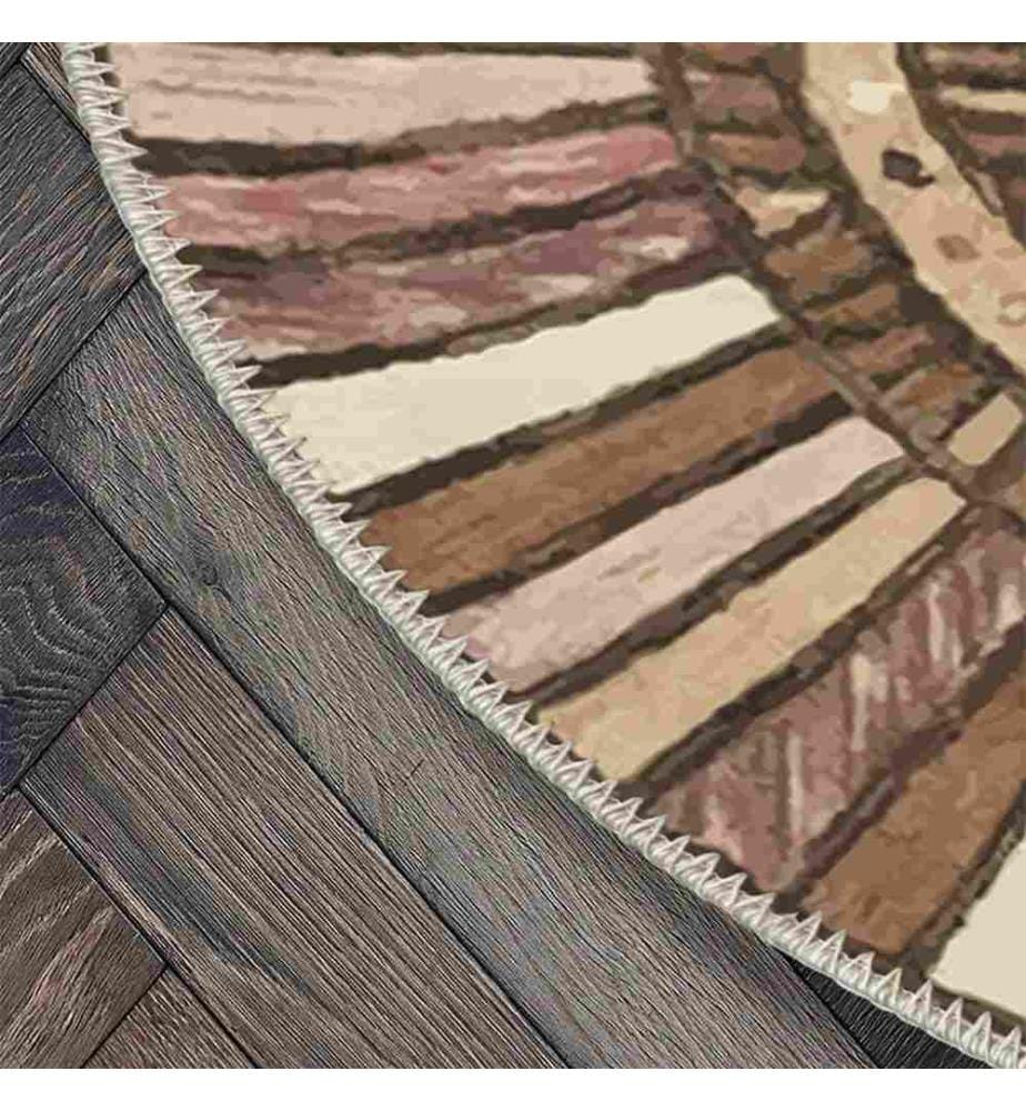 Tappeto, Marrone, 70% Cotone - 30% Ciniglia, 80 x 80 cm