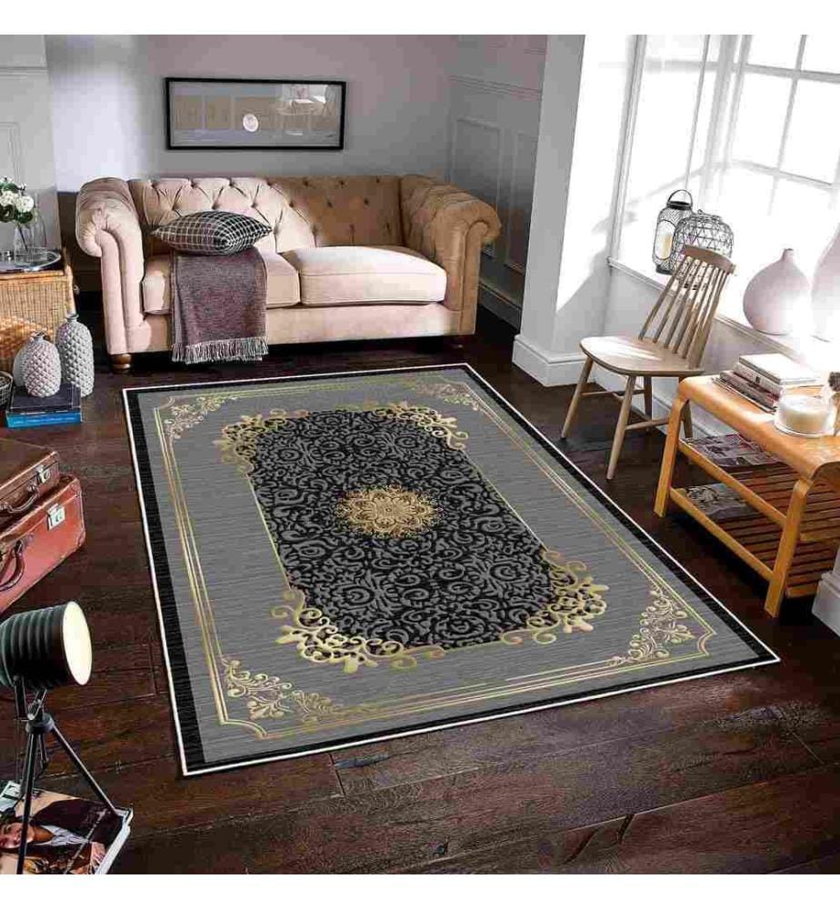 Tappeto, Grigio, 70% Cotone - 30% Ciniglia, 100 x 300 cm
