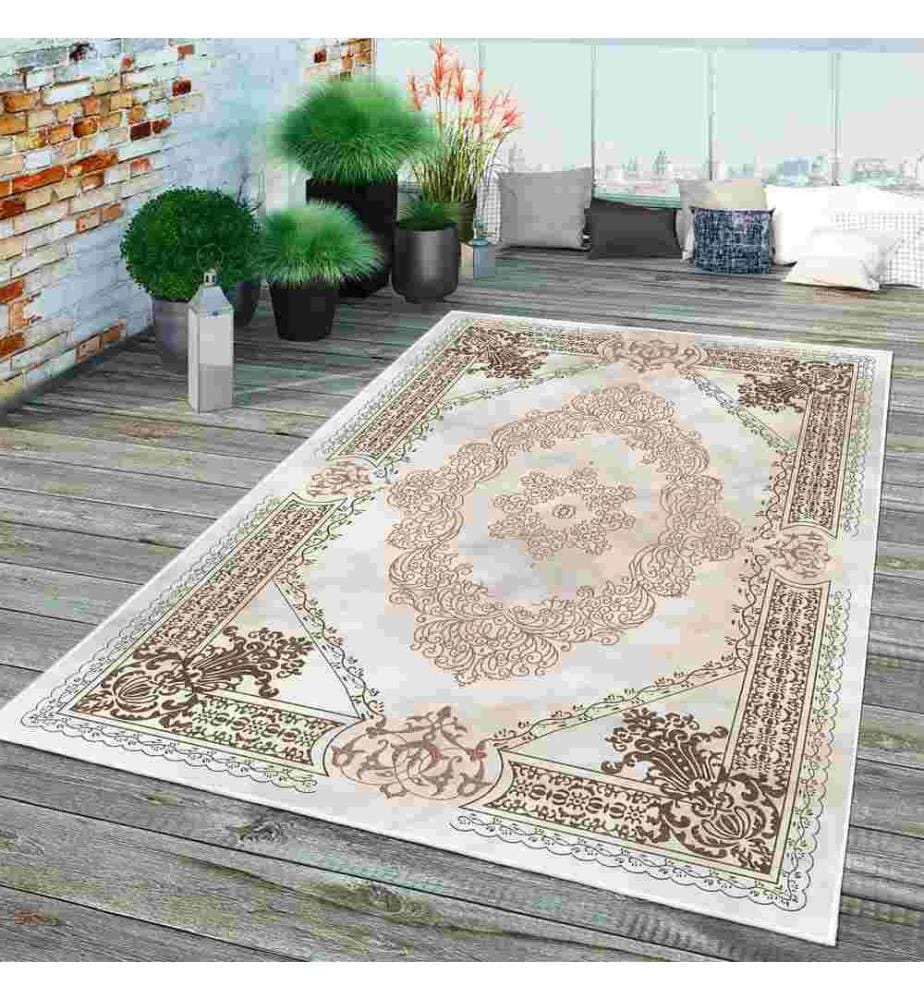 Tappeto, Crema, 70% cotone - 30% ciniglia, 120 x 180 cm