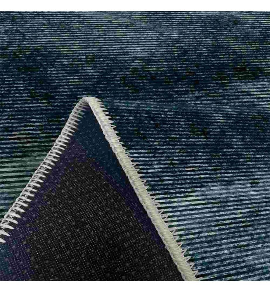 Tappeto, Blu, 70% cotone - 30% ciniglia, 80 x 200 cm