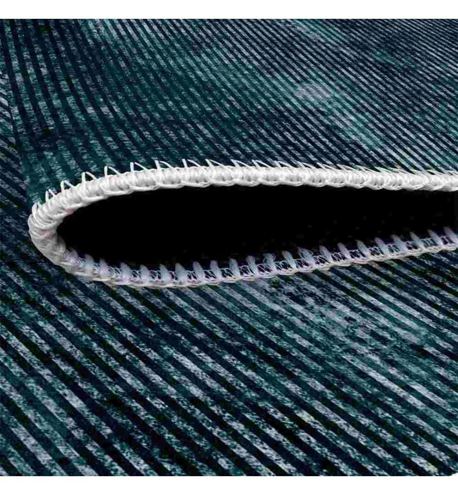 Tappeto, Blu, 70% cotone - 30% ciniglia, 100 x 200 cm