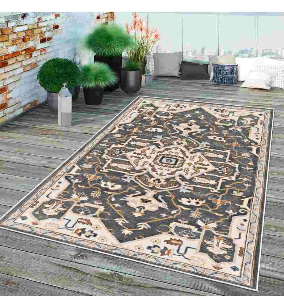 Tappeto, Grigio, 70% Cotone - 30% Ciniglia, 80 x 300 cm