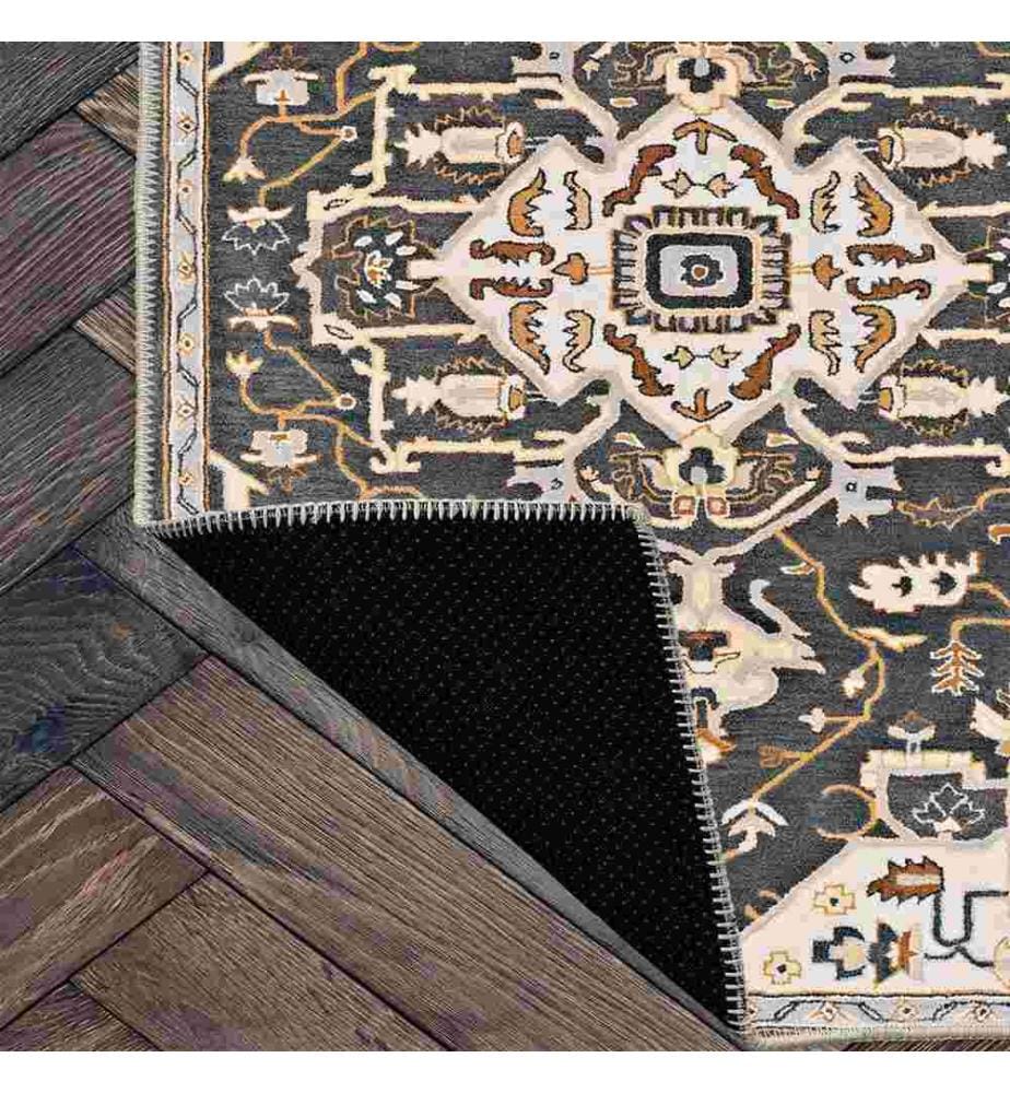 Tappeto, Grigio, 70% Cotone - 30% Ciniglia, 100 x 300 cm