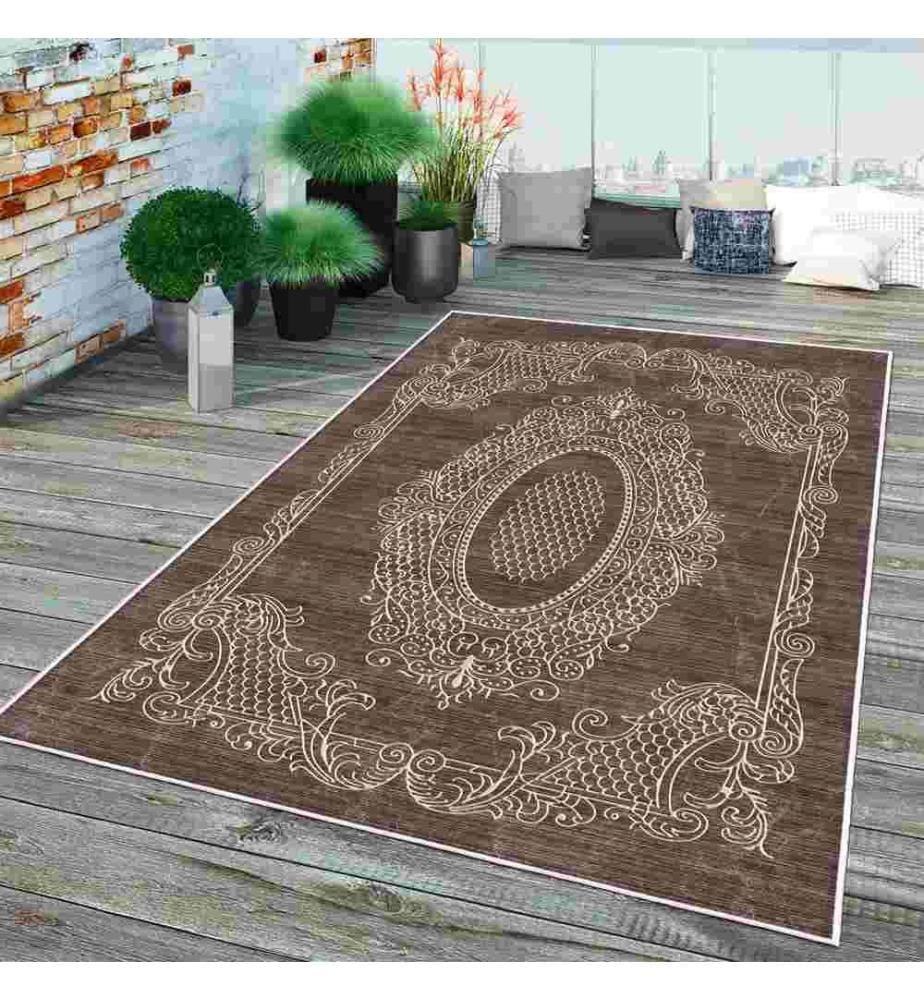 Tappeto, Marrone, 70% Cotone - 30% Ciniglia, 160 x 230 cm