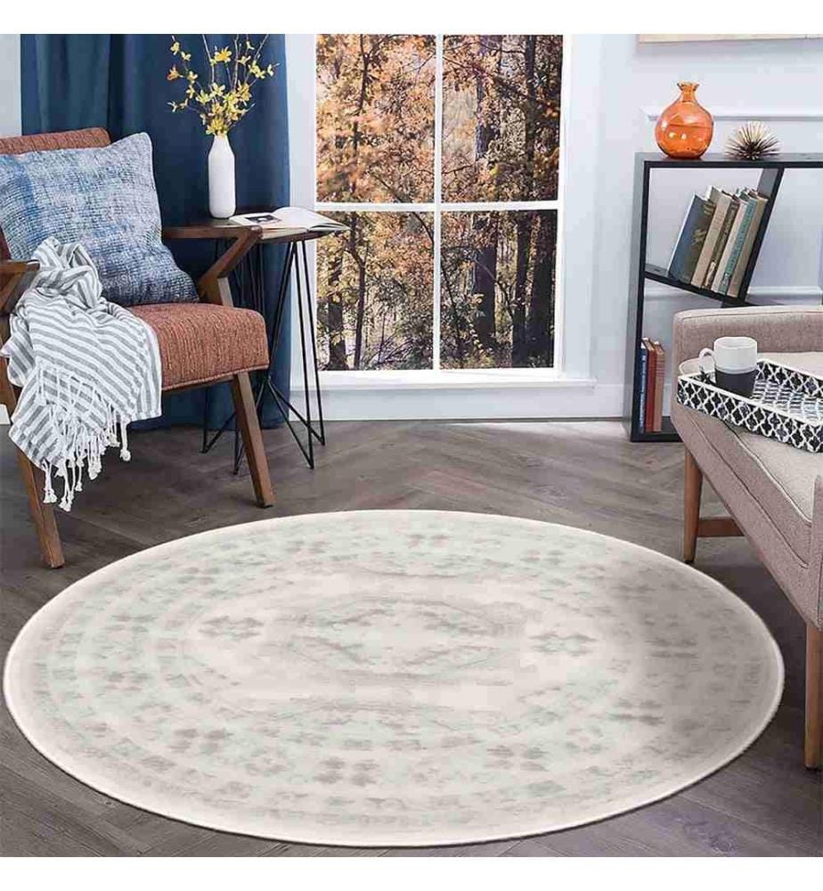 Tappeto, Grigio, 70% Cotone - 30% Ciniglia, 100 x 100 cm
