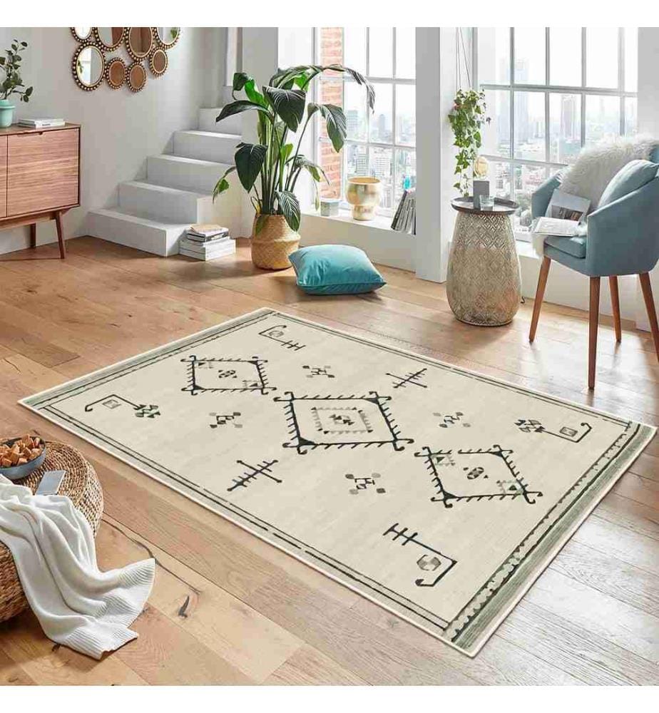Tappeto, Crema, 70% cotone - 30% ciniglia, 80 x 150 cm