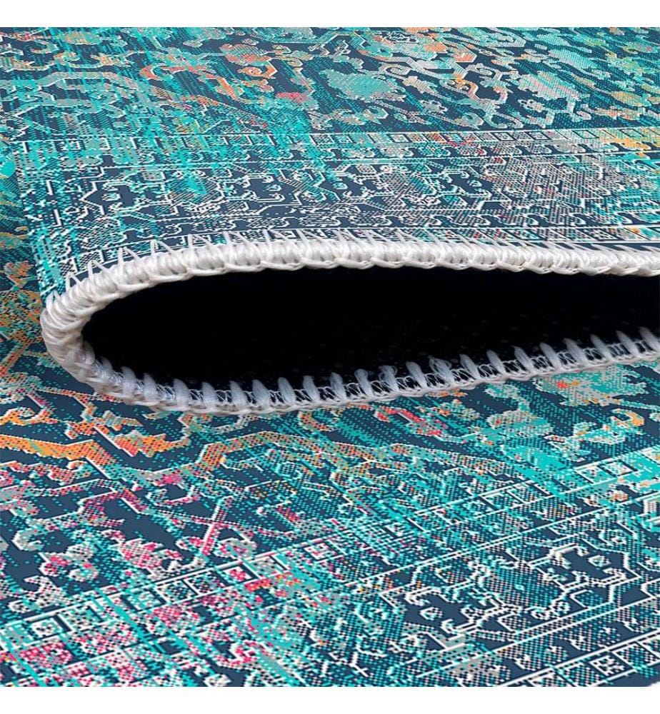 Tappeto, Blu, 70% cotone - 30% ciniglia, 160 x 230 cm