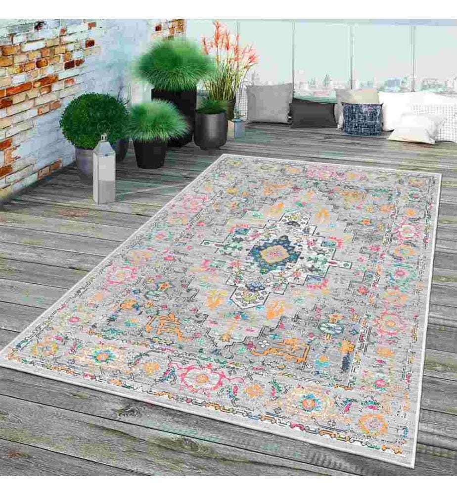 Tappeto, Grigio, 70% Cotone - 30% Ciniglia, 60 x 100 cm