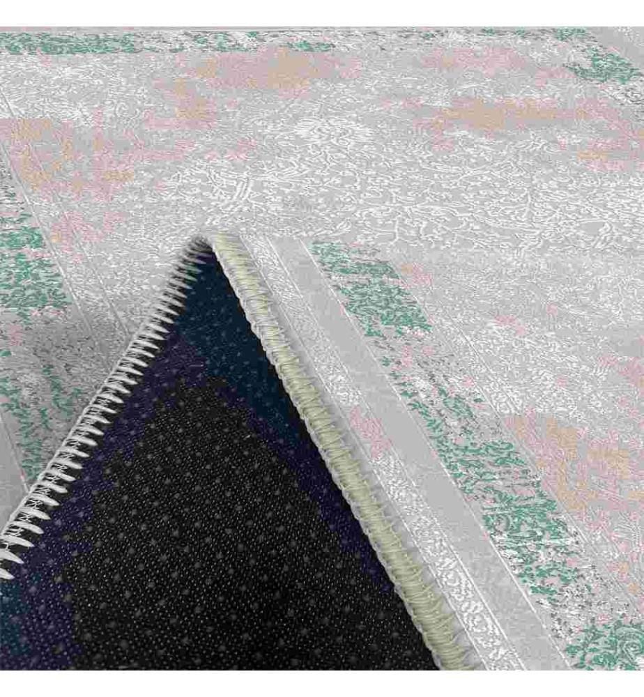 Tappeto, Grigio, Verde, 70% Cotone - 30% Ciniglia, 80 x 200 cm