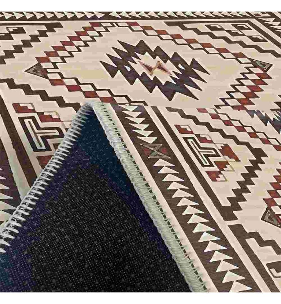 Tapis, crème, marron, 70% coton - 30% chenille, 60 x 100 cm
