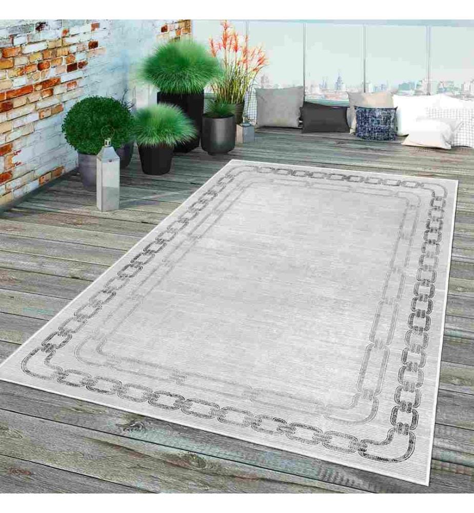 Tappeto, Grigio, 70% Cotone - 30% Ciniglia, 80 x 300 cm