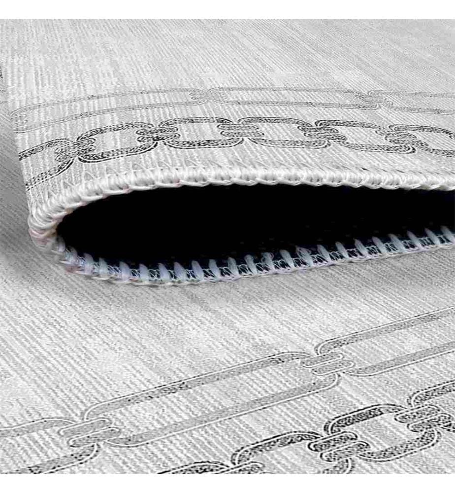 Tappeto, Grigio, 70% Cotone - 30% Ciniglia, 100 x 300 cm