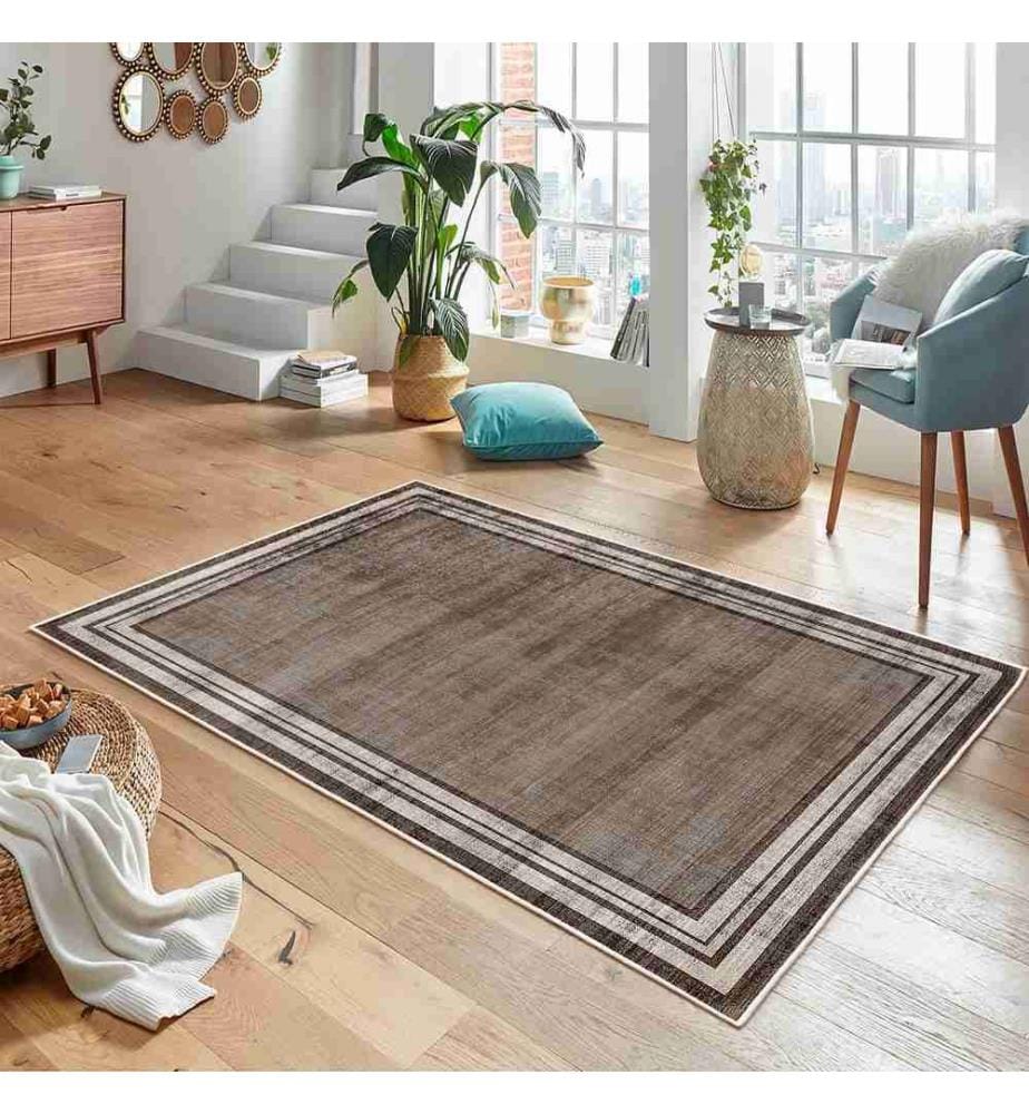 Tappeto, Marrone, 70% Cotone - 30% Ciniglia, 100 x 150 cm