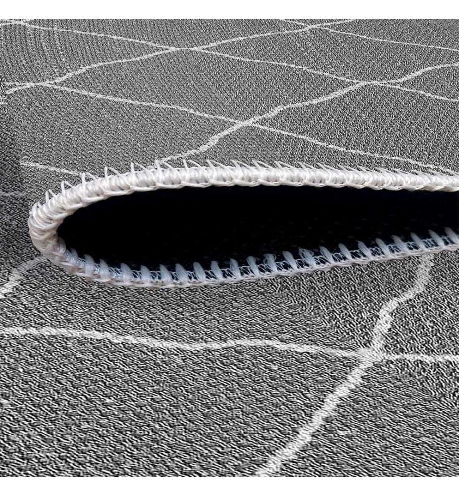 Tappeto, Grigio, 70% Cotone - 30% Ciniglia, 80 x 300 cm