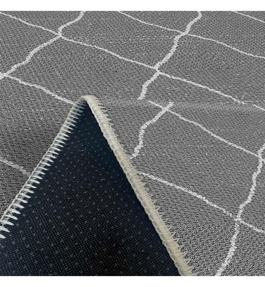 Tappeto, Grigio, 70% Cotone - 30% Ciniglia, 100 x 300 cm