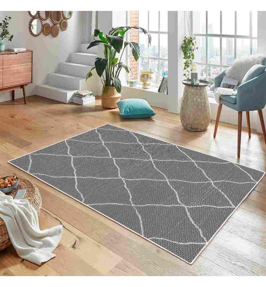 Tappeto, Grigio, 70% Cotone - 30% Ciniglia, 180 x 280 cm