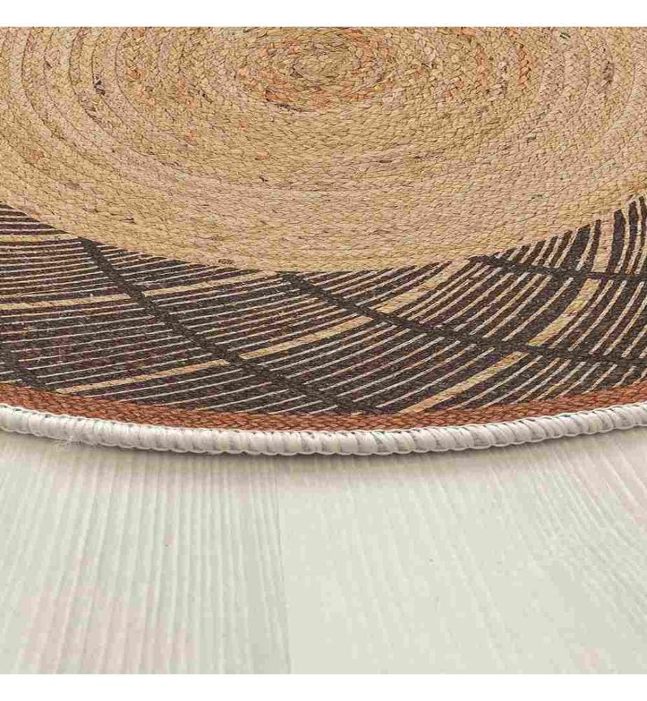 Tapis, crème, 70% coton - 30% polyester, semelle : 100% COTON, 140 x 140 cm