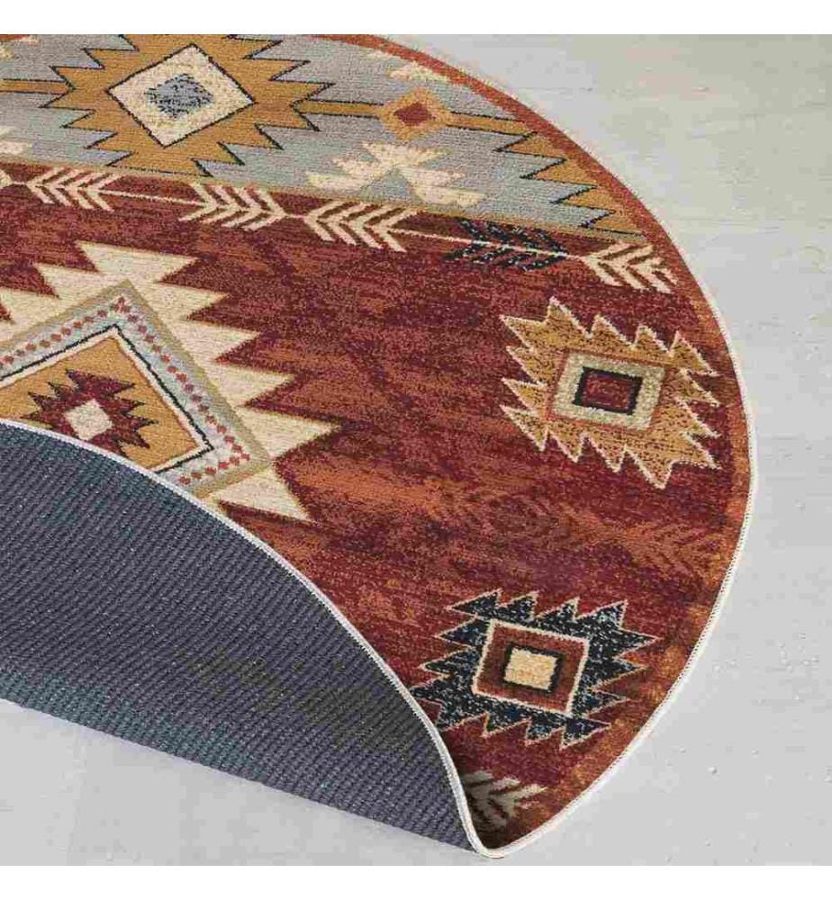 Tapis, Orange, 70% Coton - 30% Polyester, Semelle : 100% COTON, 110 x 110 cm