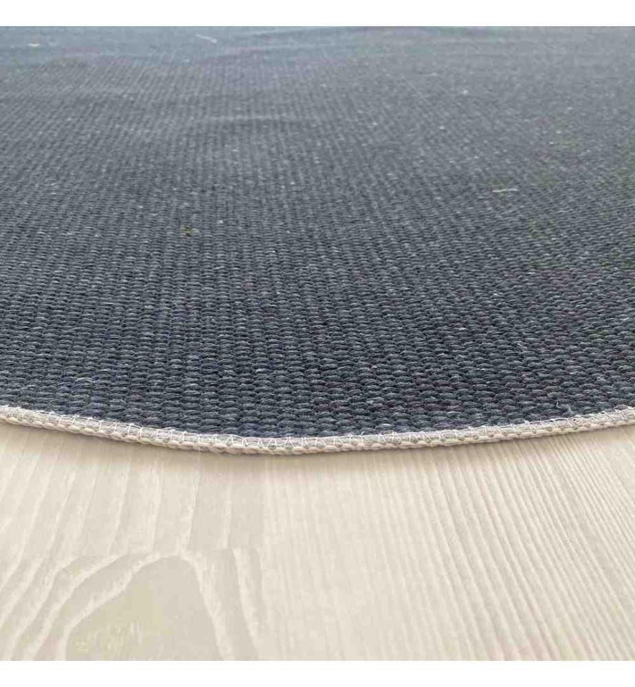 Tapis, bleu marine, 70% coton - 30% polyester, semelle : 100% COTON, 120 x 120 cm