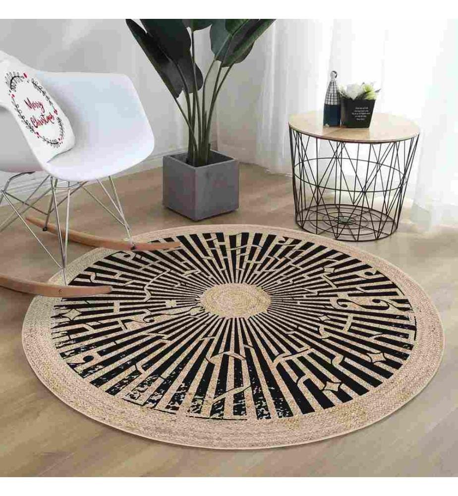 Tapis, crème, 70% coton - 30% polyester, semelle : 100% COTON, 180 x 180 cm
