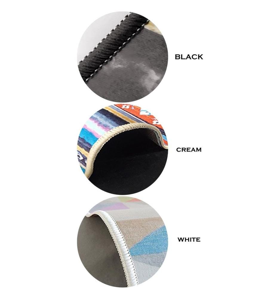 Teppich, Weiss, 70% Baumwolle - 30% Polyester, 160 X 160 cm