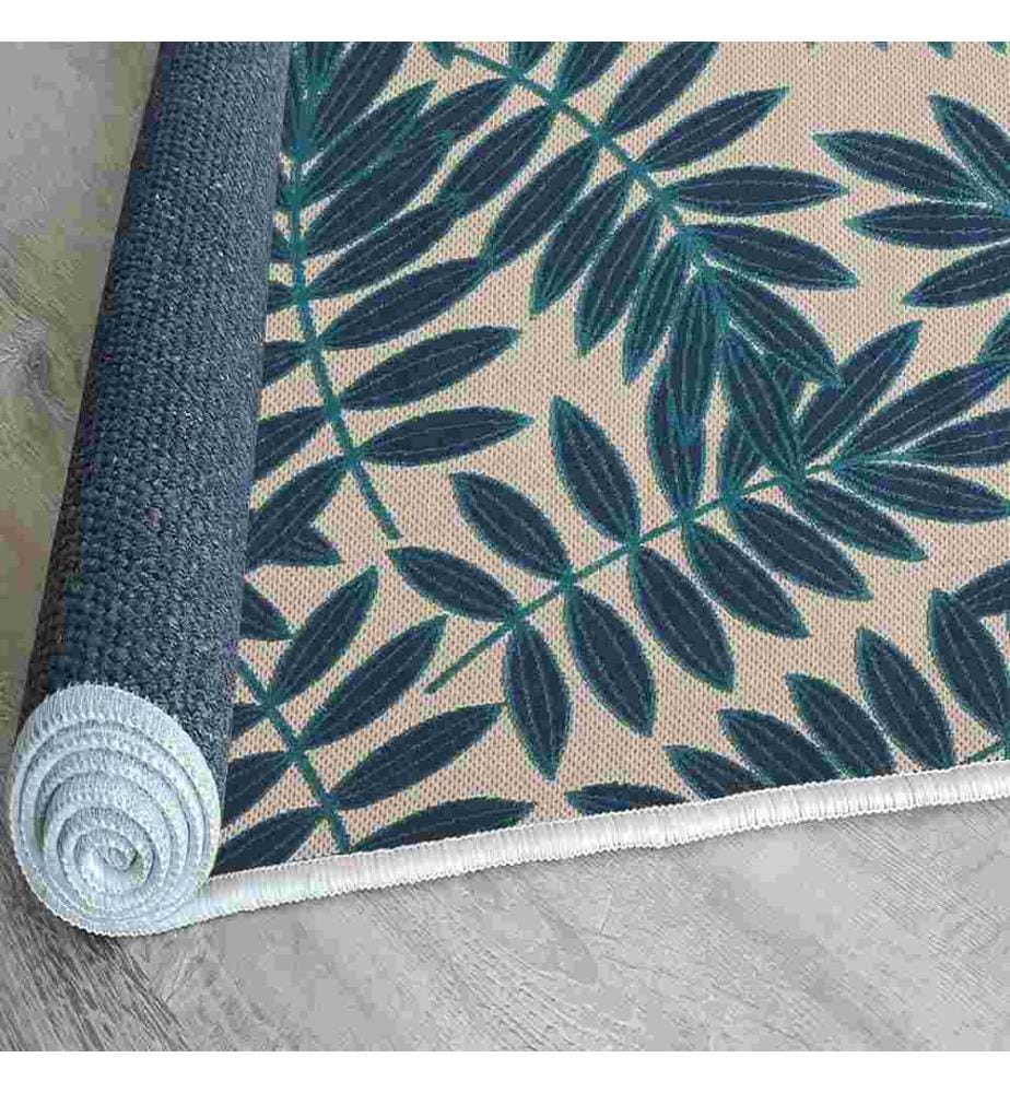 Tapis, bleu marine, 70% coton - 30% polyester, 100 x 200 cm