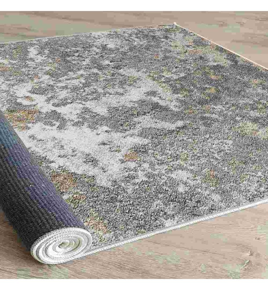 Tapis, gris, 70% coton - 30% polyester, 80 x 200 cm