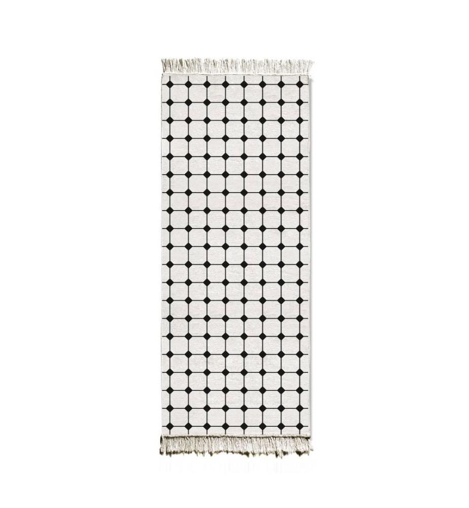 Tapis, blanc, 100% acrylique, 80 x 200 cm
