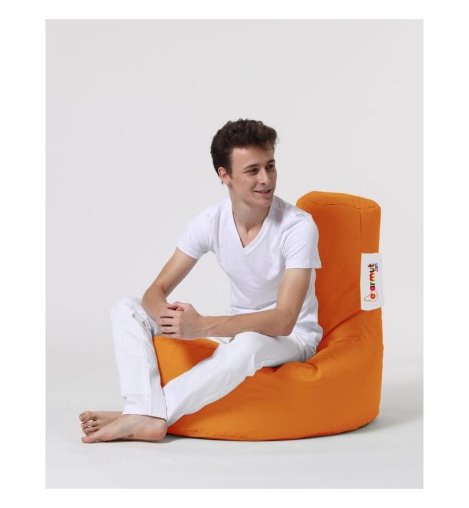 Garten-Sitzsack, Orange, hochdichter, recycelter Styropor, Polyester-Gewebe