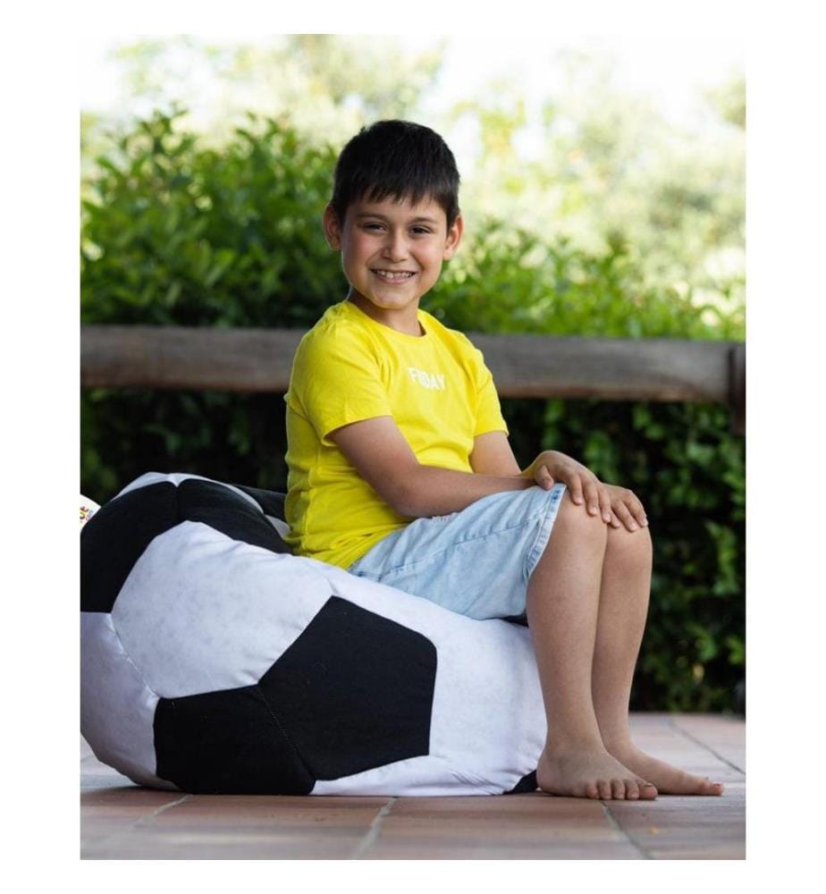 Garten-Sitzsack, schwarz, weiss, hochdichtes recyceltes Styropor, Polyester-Gewebe