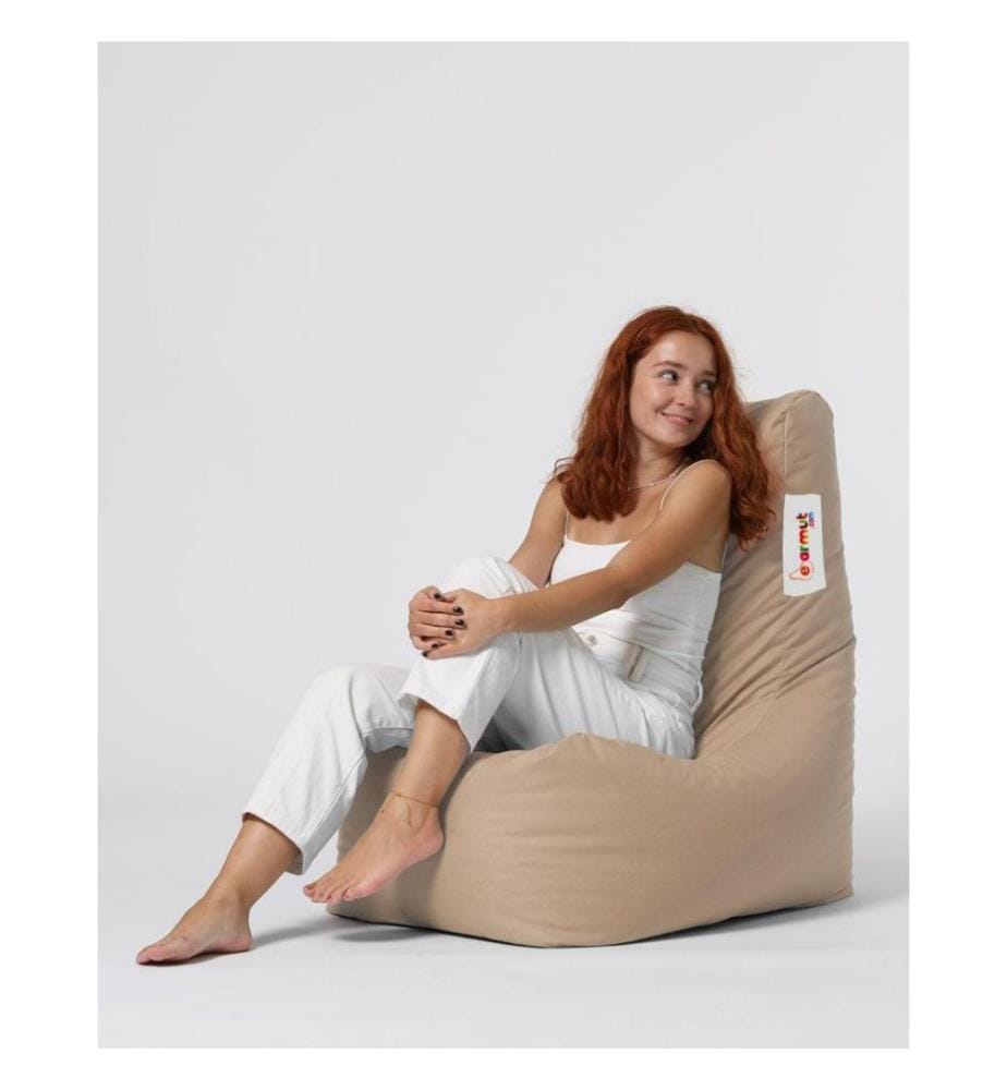Garten-Sitzsack, Nerz, hochdichter, recycelter Styropor, Polyester-Gewebe