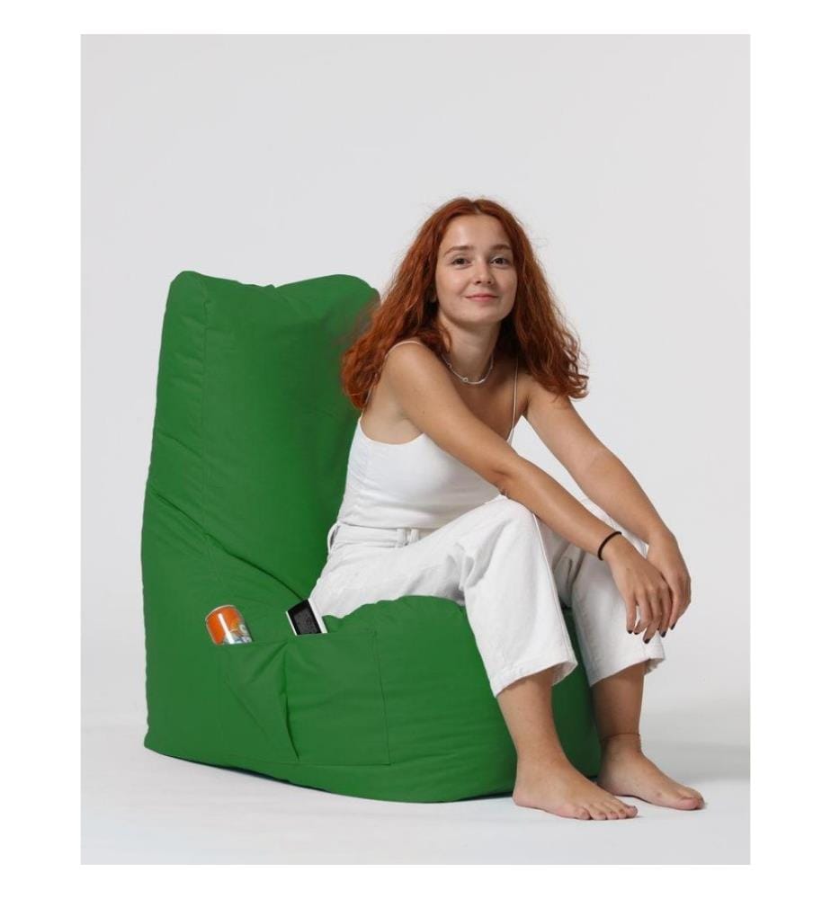 Garten-Sitzsack, grün, hochdichtes recyceltes Styropor, Polyester-Gewebe