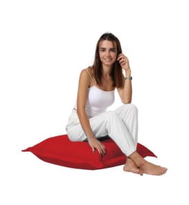 Gartenkissen, rot, hochdichter recycelter Styropor, Polyester-Gewebe