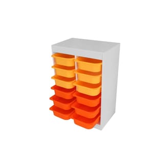 Meuble polyvalent, blanc, panneau de particules mélaminé