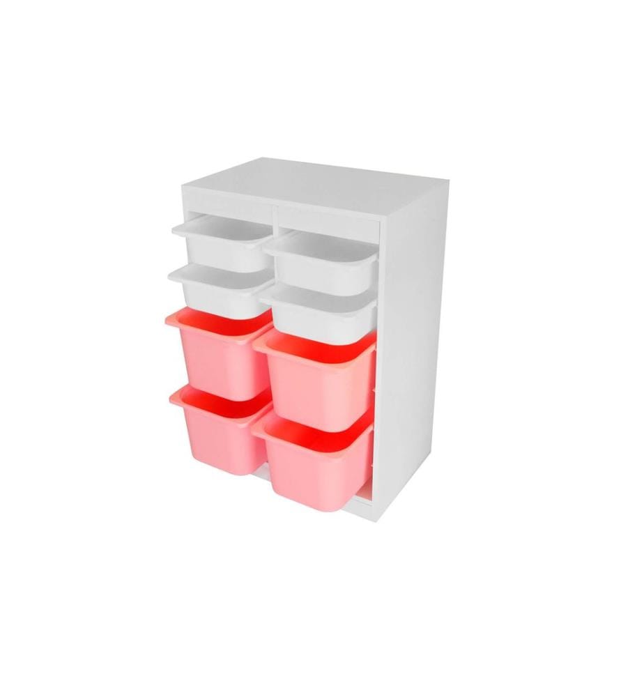 Meuble polyvalent, blanc, panneau de particules mélaminé