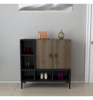 Nero, Vernice In Noce, Cassette Di Cassetti, Piastra Di Particelle Rivestite Con Melamina 100X100X35, Piastra Di Particelle Con Rivestimento Di Melamina
