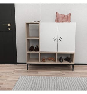 Bianco, Cassetti Di Cassetti, 100X100X35 cm, Piastra Di Particelle Con Rivestimento A Melamina