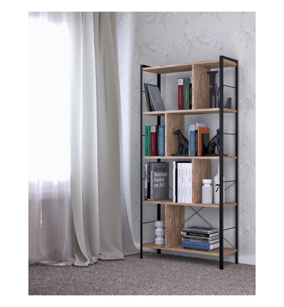 Marrone, Nero, Scaffali, 150X78X26 cm, Piastra Di Particelle Con Rivestimento Melamina