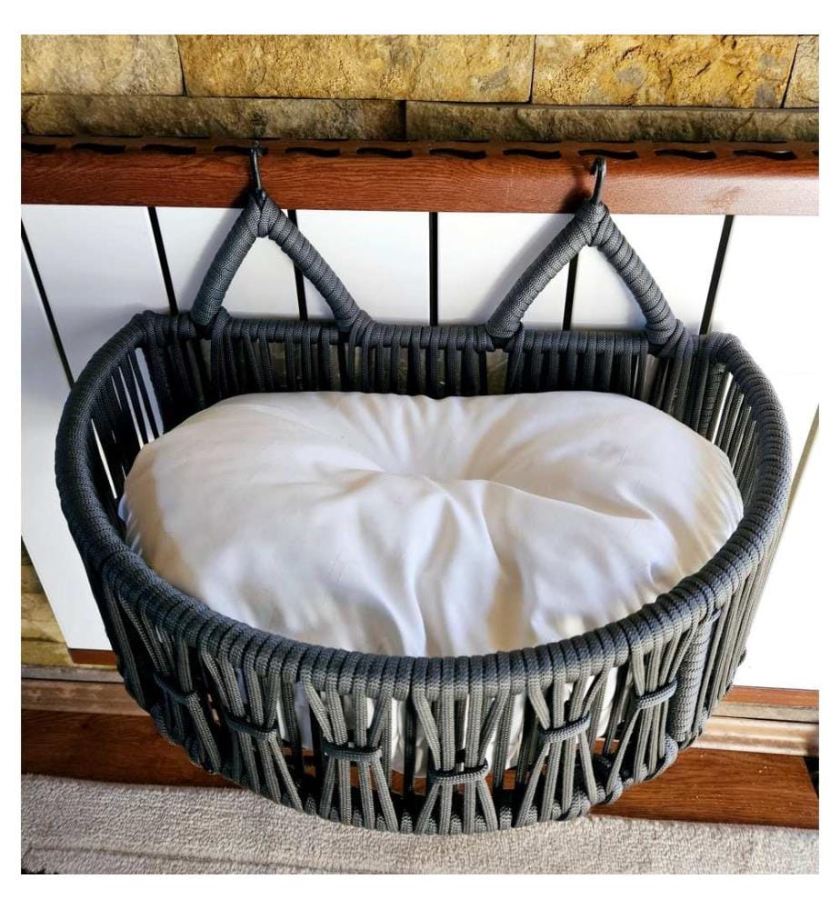 Lit pour animaux, Gris, Métal