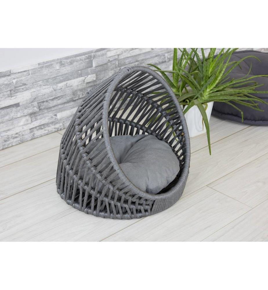 Lit pour animal, gris, structure : 100 % MÉTAL