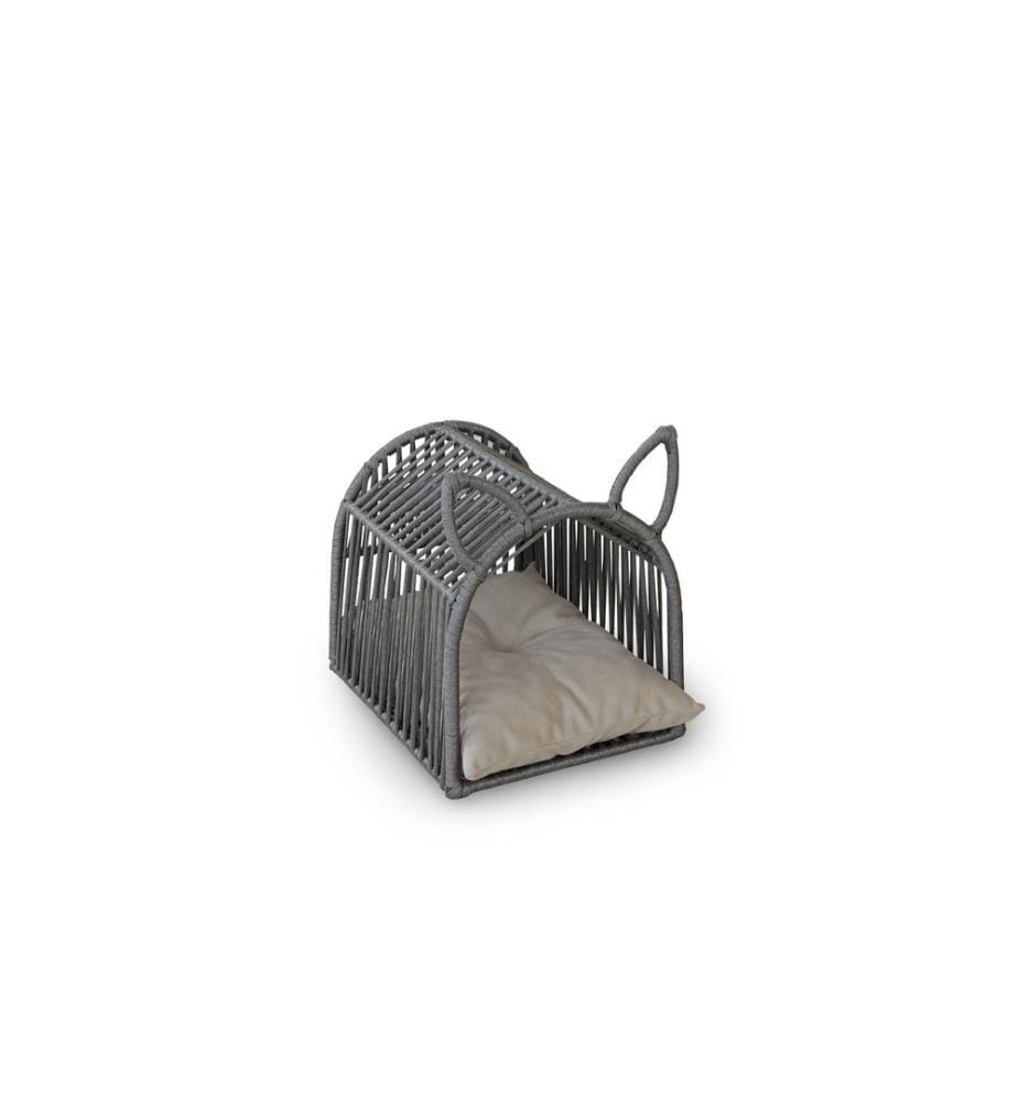 Lit pour animal, gris, structure : 100 % MÉTAL