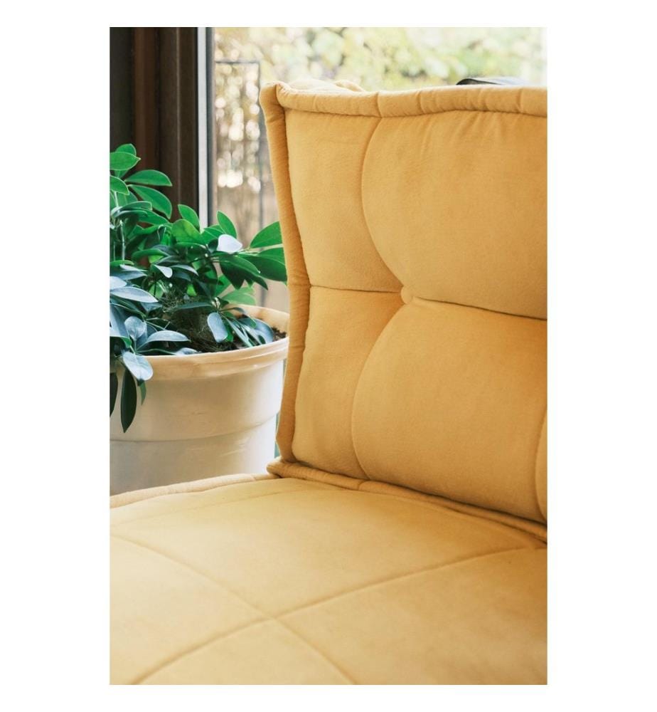 Sac pouf, moutarde, tissu Soho