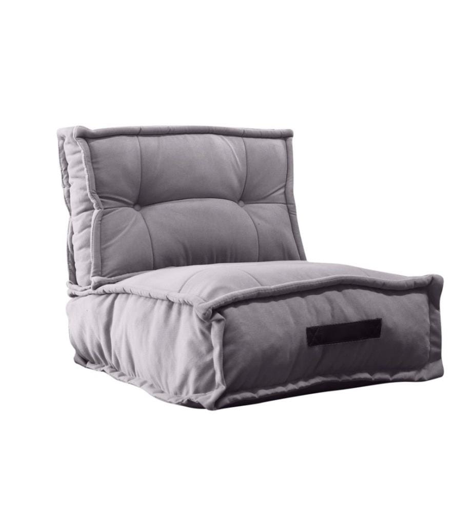 Sac pouf, gris, tissu Soho