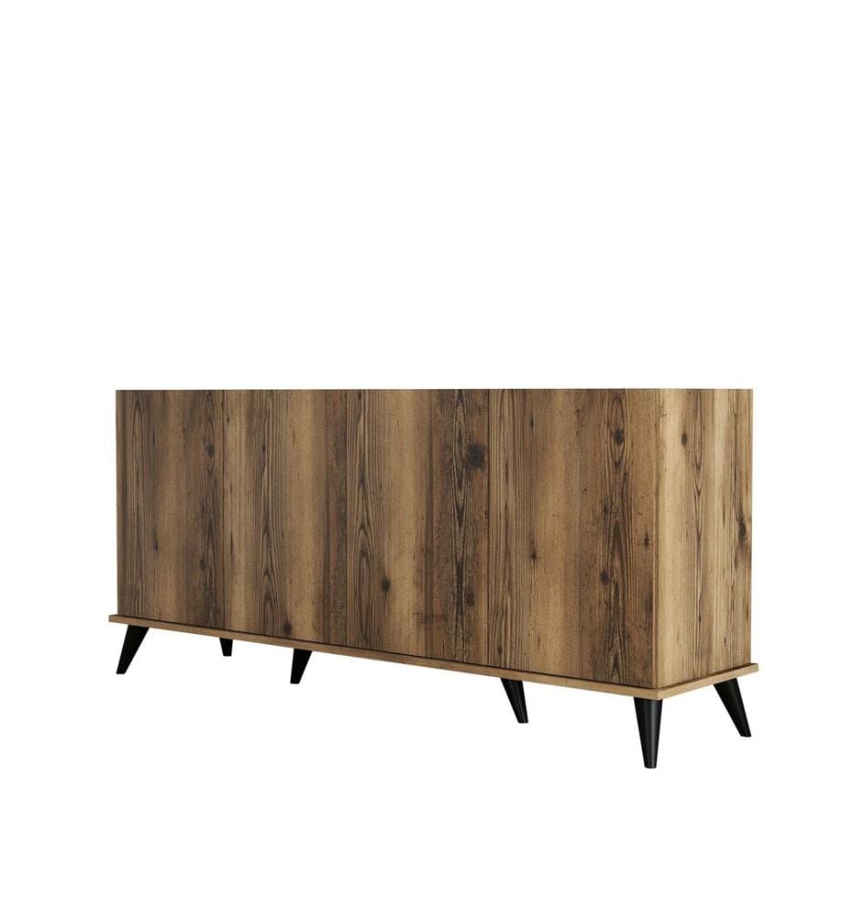 Noce, Casse Di Cassetti, 80.8X180X45 cm, Piastra Di Particelle Rivestita Di Melamina