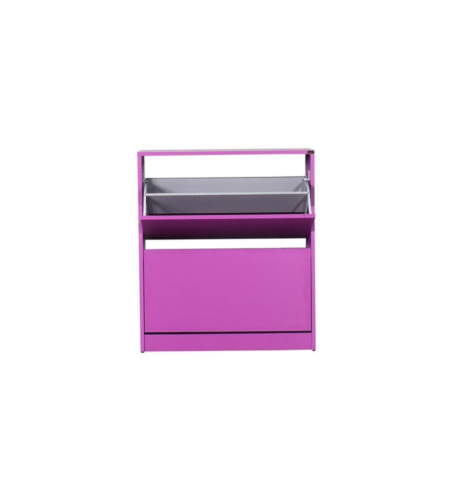 Schuhschrank, Violett, melaminbeschichtete Spanplatte