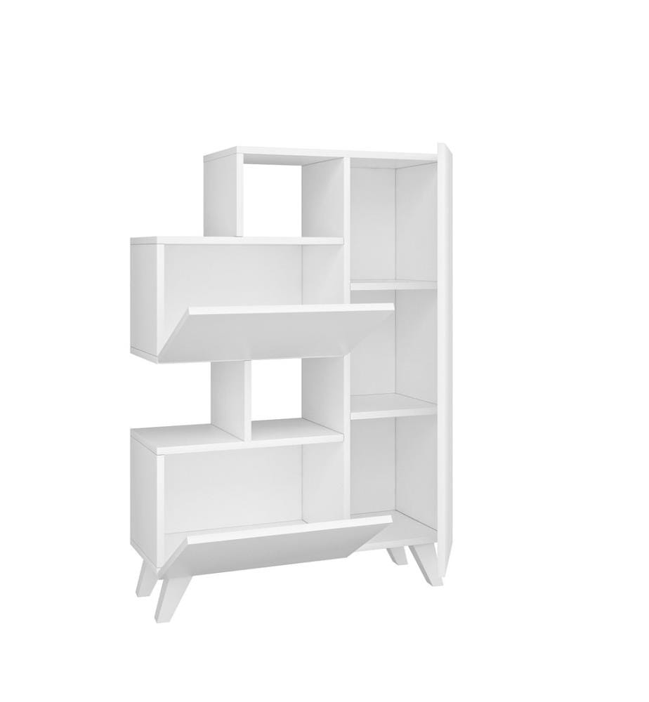 Bianco, Armadi Per Scarpe, 122X80X31,5 cm, Piastra Di Particelle Rivestita Con Melamina