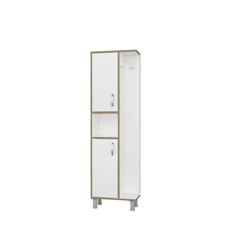 Bianco, Armadi Per Scarpe, 160X48X25 cm, Piastra Di Particelle Con Rivestimento Melamina