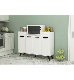 Meuble polyvalent, blanc, panneau de particules mélaminé