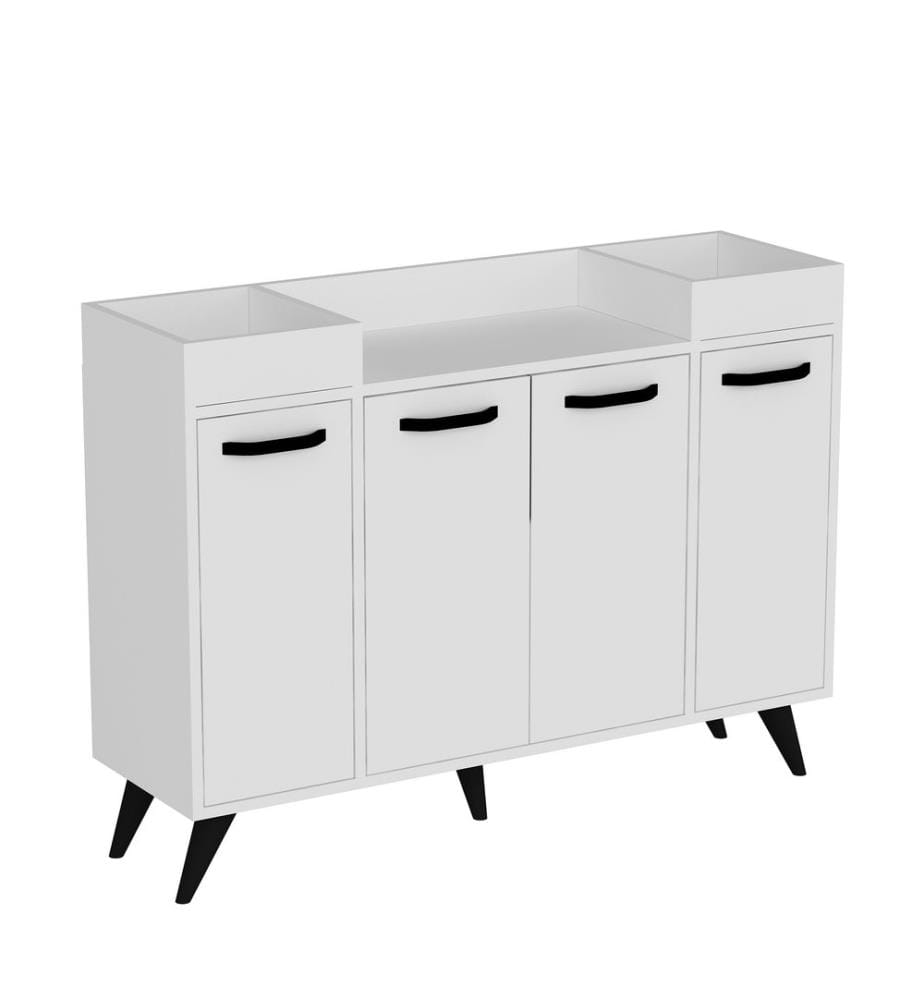 Meuble polyvalent, blanc, panneau de particules mélaminé