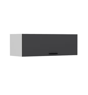 Armoire murale, blanc, anthracite, panneau de particules mélaminé